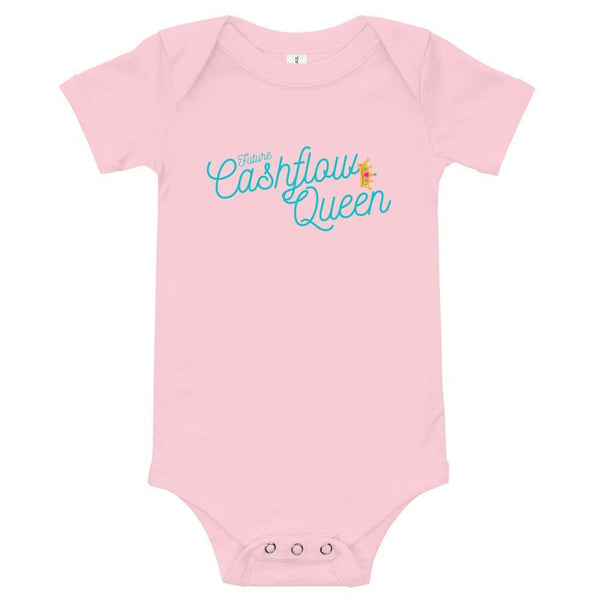 Cashflow Queen - Baby short sleeve one piece - Real Estate Investor Gear
