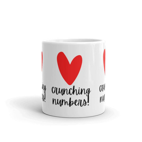 Heart Crunching Numbers - White glossy mug - Real Estate Investor Gear