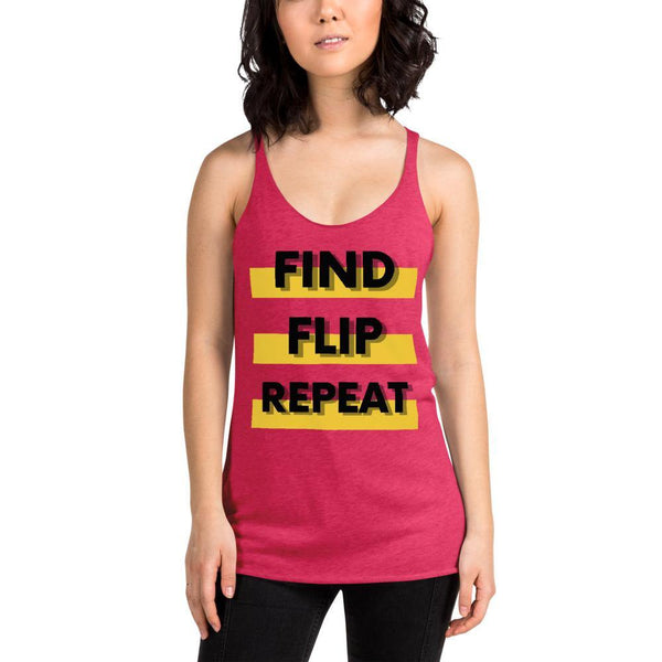 Find Flip - Women's Racerback Tank - Real Estate Investor Gear