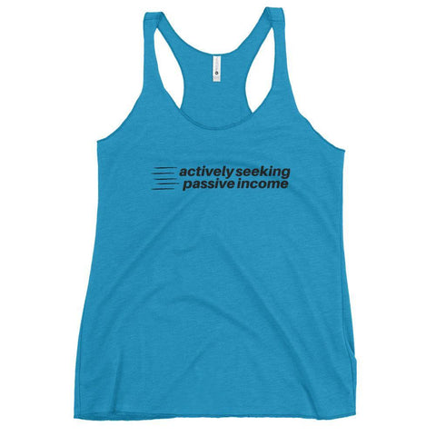 Actively Passive - Women's Racerback Tank - Real Estate Investor Gear
